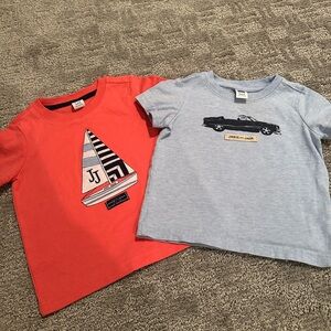 Janie and Jack Red and Gray Graphic Tee Set